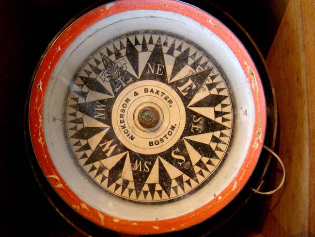 A 19th century boxed dry card boat compass by Nickerson & Baxter of Boston circa 1875 — image 3